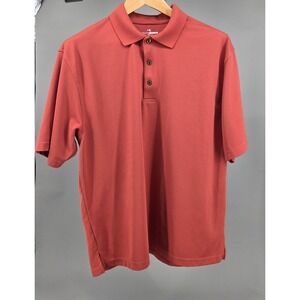 Grand Slam Golf Polo Shirt Mens XL Rust Orange Short Sleeve Textured Athletic